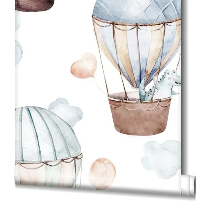 Papel pintado infantil blanco carrera de globos - Marburg Kids Walls 45865