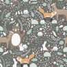 Marburg|Papier peint pour enfants gris renards, cerfs, ours|Enfants