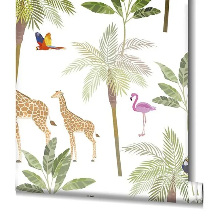 Papel pintado infantil cebras, jirafas y animales selvá - Marburg Kids Walls 45880