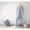 Marburg|White children's wallpaper with watercolor balloons and garlands|Wallpaper