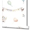 Marburg|Papel pintado infantil blanco globos y guirnaldas acuarela|Papel Pintado
