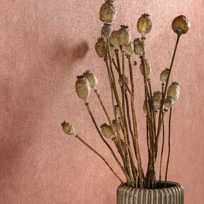 Caselio|Antique pink wall effect wallpaper|Wallpaper