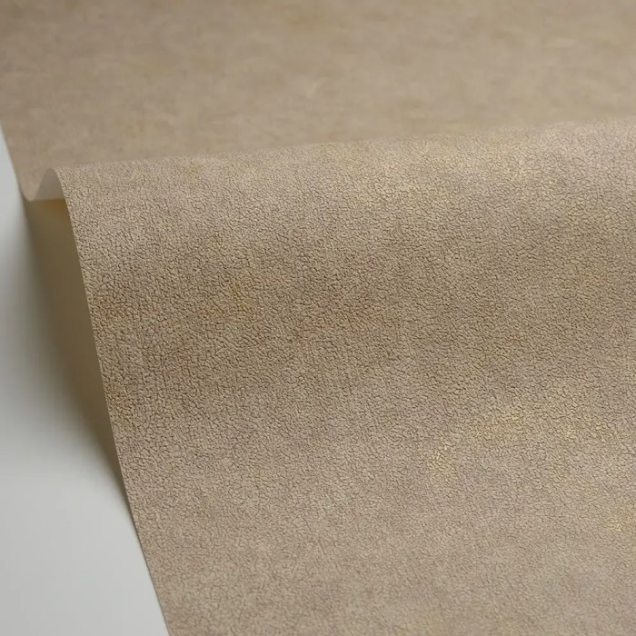 Caselio|Papier peint effet mur marron et doré texturé|Imitation Stuc