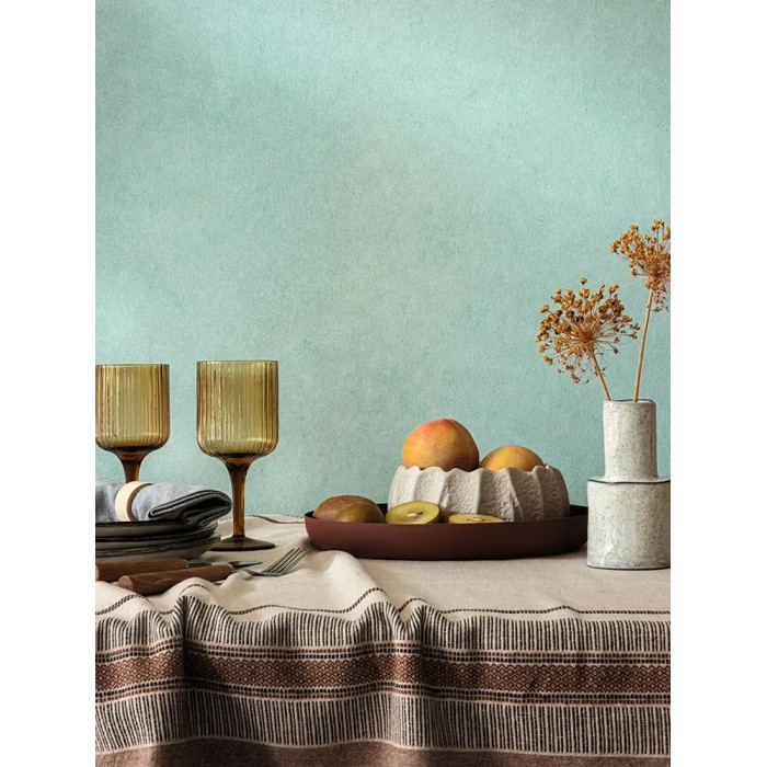 Papel pintado efecto pared verde menta con brillo - Caselio Ceramique 105257150