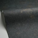 Caselio|Papier peint effet mur noir et cuivre métallisé|Imitation Stuc