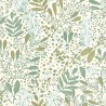 Caselio|Papel pintado acuarela de flores verde pastel|Escandinavo