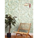 Caselio|Pastel green watercolor floral wallpaper|Scandinavian