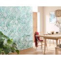 Caselio|Watercolor flowers wallpaper in green tones|Scandinavian