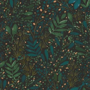 Caselio|Blumentapete in Indigo-Blau|Tapeten