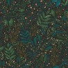 Caselio|Schwarz-grüne Blumentapete|Tapeten