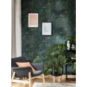 Caselio|Black and green floral wallpaper|Wallpaper