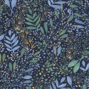 Caselio|Indigo blue flowers wallpaper|Wallpaper