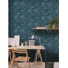 Caselio|Blumentapete in Indigo-Blau|Tapeten