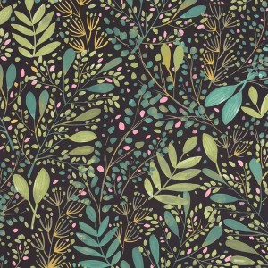 Rasch|Papier peint fleuri brins aquarelle multicolores|Papier Peint