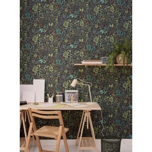Caselio|Blumentapete in Indigo-Blau|Tapeten 2