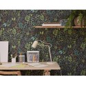 Caselio|Black/green floral print Wallpaper|Wallpaper