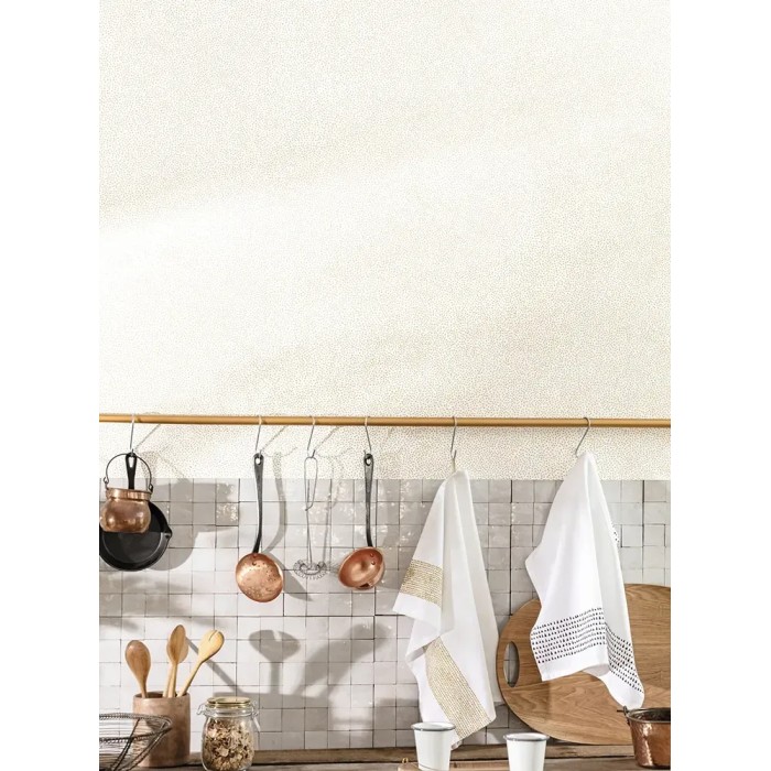 Caselio|Papel pintado puntitos dorado metalizados|Papel Pintado