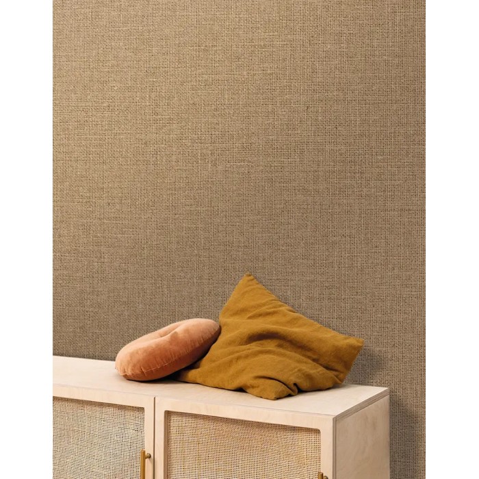 Caselio|Wallpaper with brown jute effect|Wallpaper