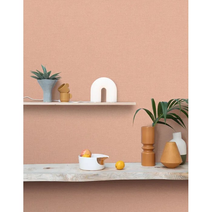 Papel pintado yute rosa empolvado - Caselio Green Life 2 104014181