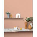 Caselio|Papier peint en jute rose poudré|Papier Peint