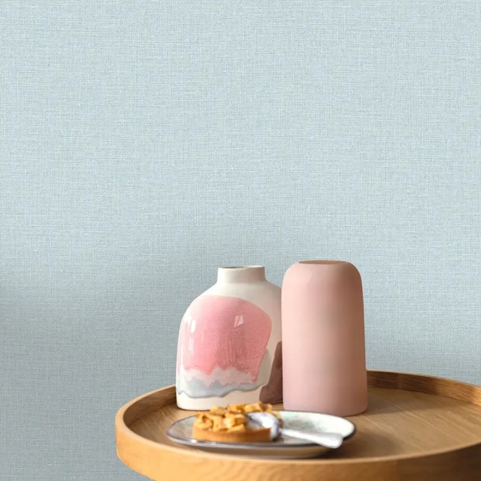 Caselio|Wallpaper with sky blue jute effect|Wallpaper