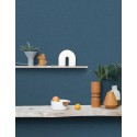 Caselio|Petroleum blue jute wallpaper|Wallpaper