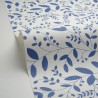 Caselio|Papel pintado floral azul, estampado hojas|Papel Pintado