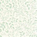 Caselio|Papel pintado floral hojas verde menta|Papel Pintado