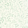 Caselio|Papel pintado floral hojas verde menta|Papel Pintado