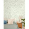 Caselio|Floral wallpaper with mint green leaves|Wallpaper