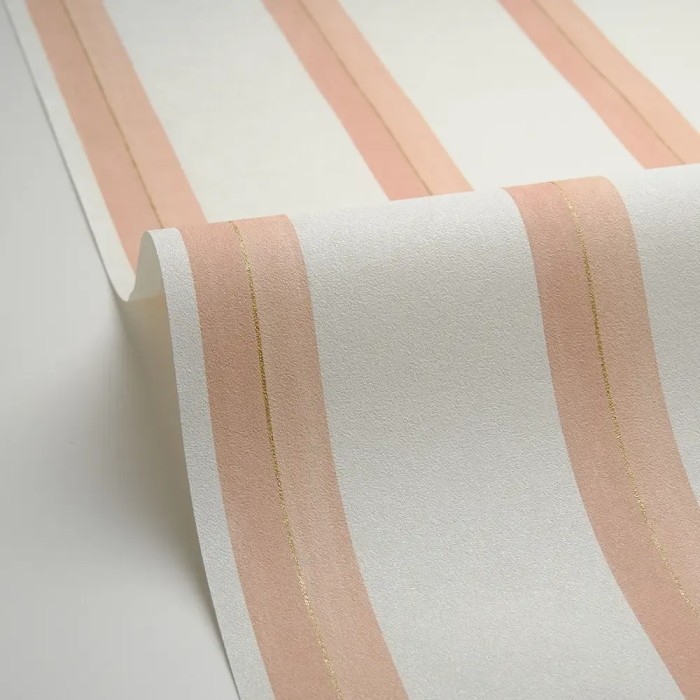 Caselio|Papier peint rayures roses salle à manger|Jeunesse