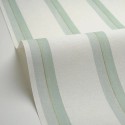 Caselio|Papier peint chambre rayures vert bordure or|Jeunesse