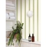 Caselio|Green striped wallpaper ideal for bathrooms|Stripes