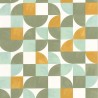 Caselio|Geometrische Tapete in Grüntönen|Jugend