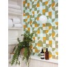 Caselio|Papier peint géométrique tons verts|Jeunesse