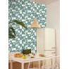 Caselio|Blue and green geometric wallpaper, ideal for kitchens|Geometric