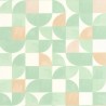 Caselio|Green dining room wallpaper with geometric pattern|Youth Style
