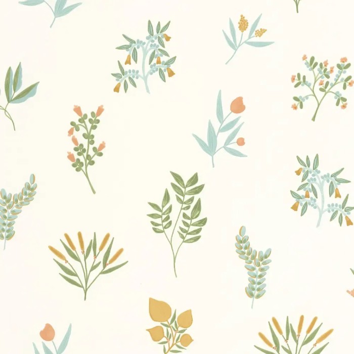 Caselio|Papel pintado botánico, herbario multicolor|Escandinavo