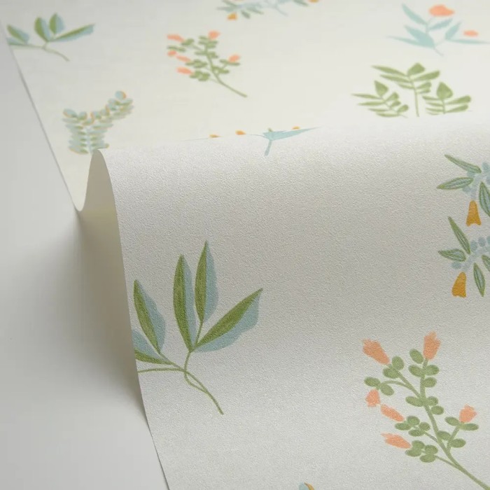Caselio|Botanical wallpaper with multicolour herbarium|Scandinavian