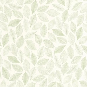 Caselio|Papier peint à motifs de feuilles blanches et ocre|Scandinave