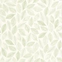 Caselio|Papel pintado grabados de hojas blanco y verde|Escandinavo