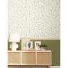 Caselio|Wallpaper with white and green leaf engravings|Scandinavian
