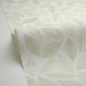 Caselio|Papel pintado grabados de hojas blanco y verde|Escandinavo