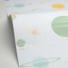 Caselio|Kindertapete mit Planeten, bunte Milchstraße|Kindertapete