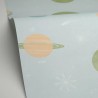 Caselio|Papier peint enfant planètes, Voie lactée verte|Enfants