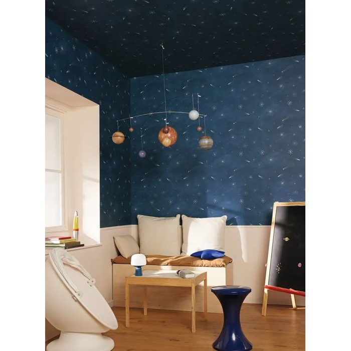 Caselio|Kids wallpaper with stars and comets in blue|Children's