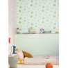 Caselio|Papier peint enfant étoiles et comètes vert|Enfants