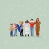 Caselio|Kids wallpaper with stars and comets in green|Children's