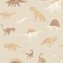 Caselio|Papel pintado infantil dinosaurios beige|Infantil