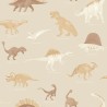 Caselio|Papier peint enfant dinosaures beige|Enfants